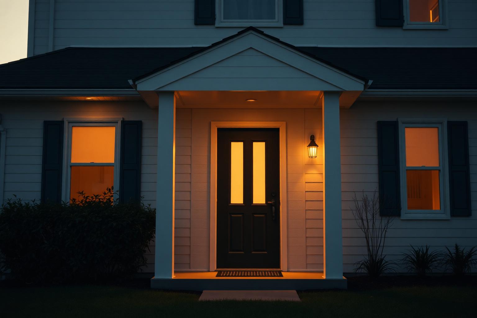 Front door at golden hour